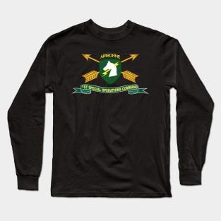 1st Special Operations Command (SOCOM) - SSI w Br - Ribbon X 300 Long Sleeve T-Shirt